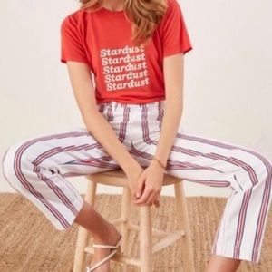 Reformation Striped White, Blue and Red Denim size 29